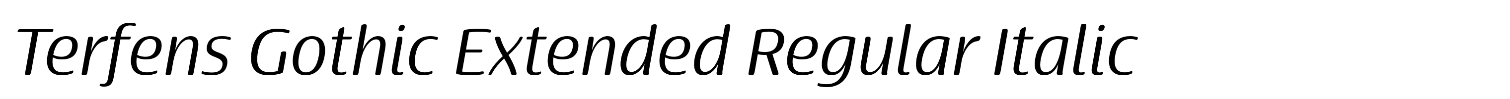 Terfens Gothic Extended Regular Italic